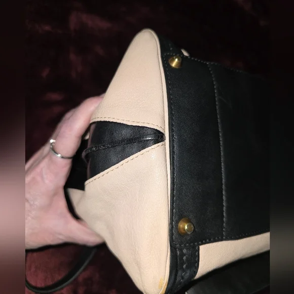 Chloe | Alice Large Leather Bag 2 Way Colorblock Satchel EUC - Picture 11 of 16